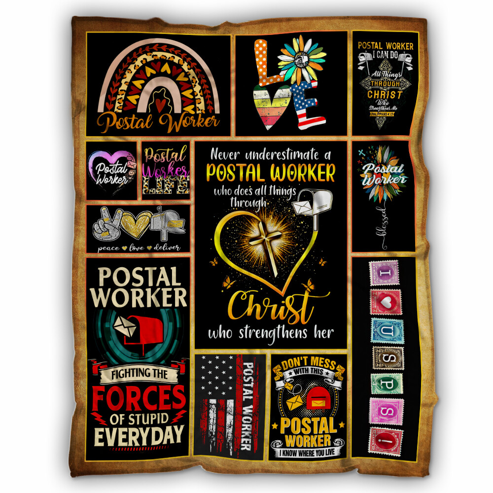 Postal Worker Blanket, Postal Service Fleece, Sherpa Blanket Soft and Warm Gifts gallery