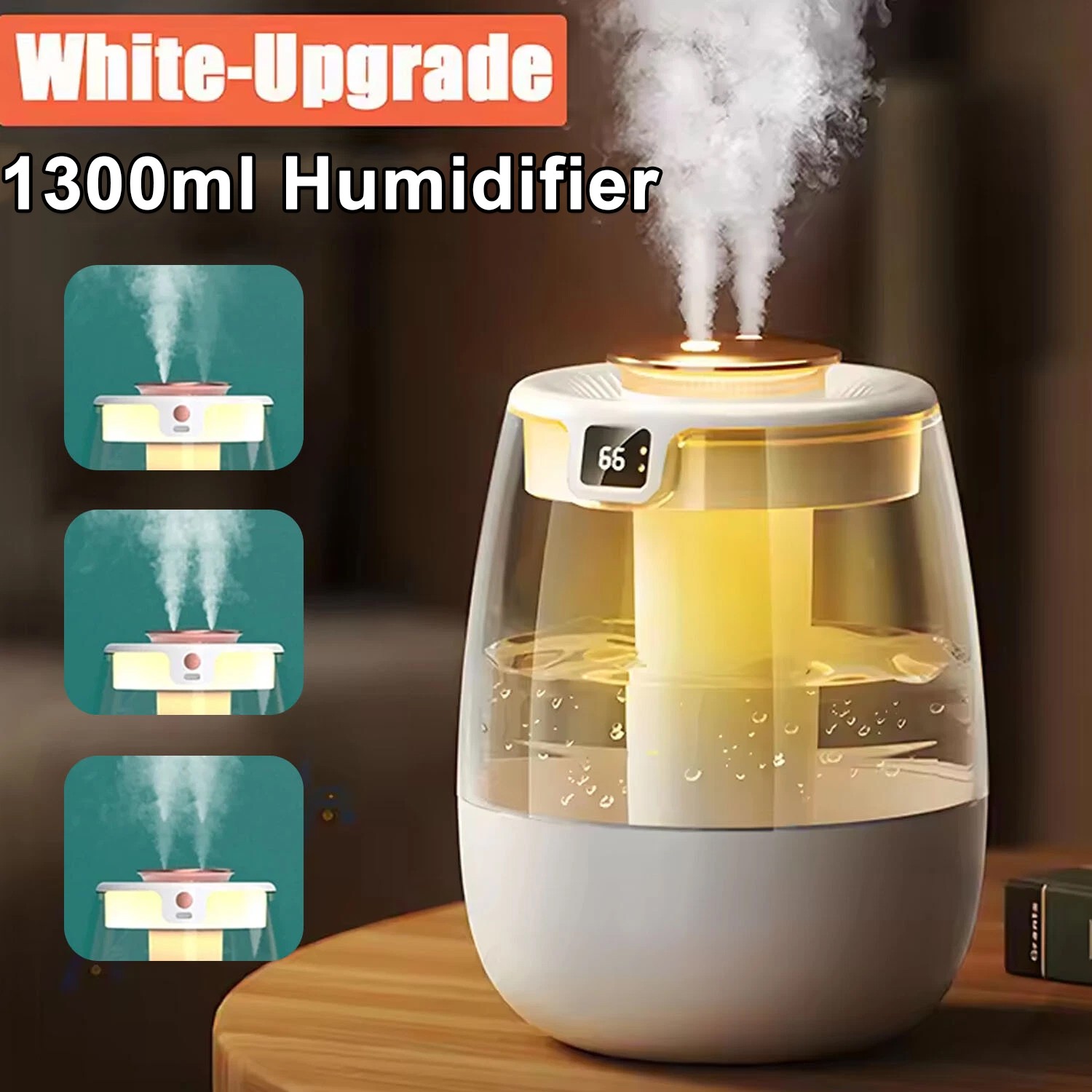 1300ml Humidifiers for Bedroom Large Room Office Cool Mist Air Humidifier Indoor gallery