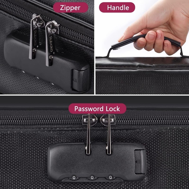 3-Layer Fireproof Document Box with Lock File Storage Box Waterproof Safe Bag US gallery