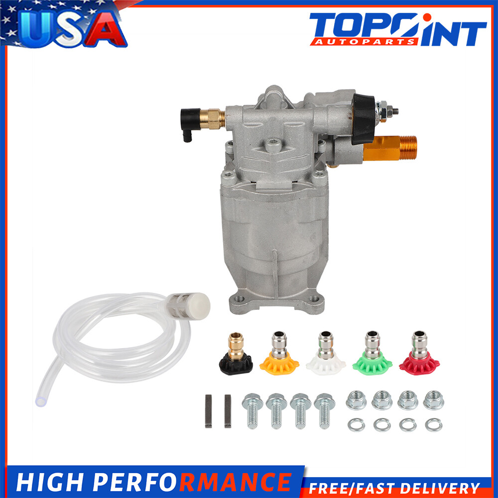 2700psi Cold Water Power Pressure Washer Water Pump 2.5GPM 3/4" Shaft Horizontal gallery