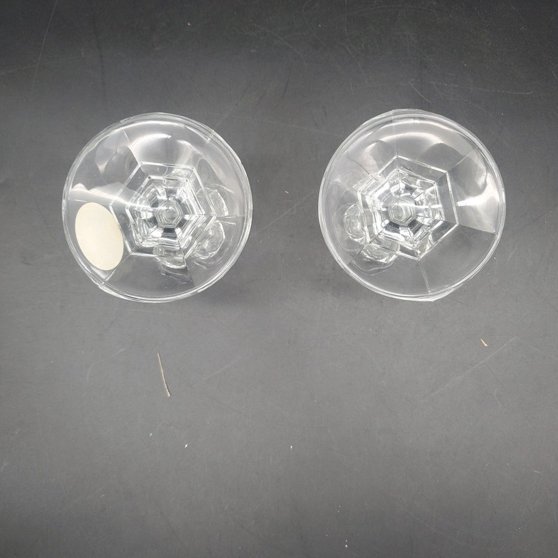 Pair Lead Crystal Candlesticks American Made 24% Lead Vintage Clear gallery