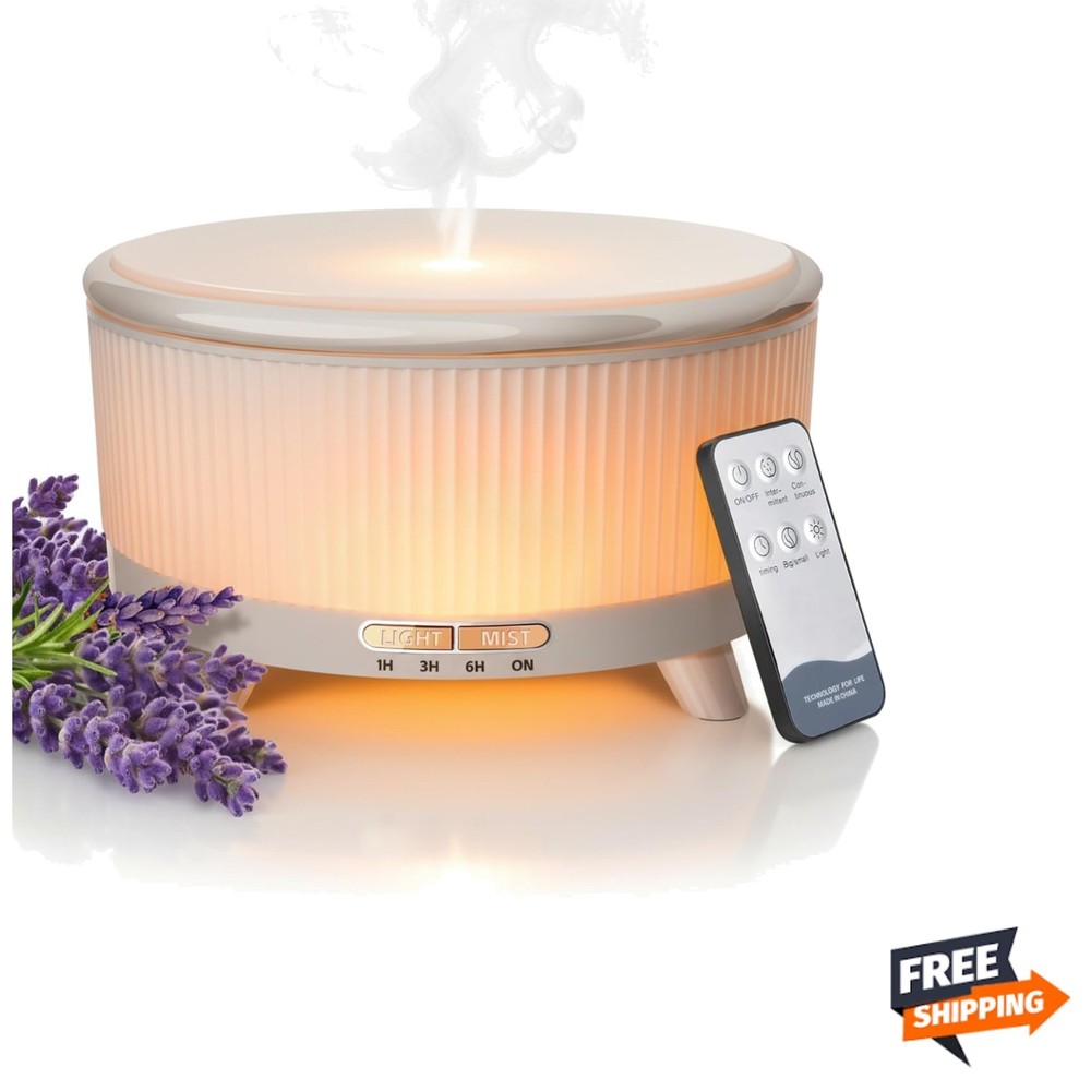 Essential Oil Diffuser 500ML Ultrasonic Cool Mist 20H Home Bedroom