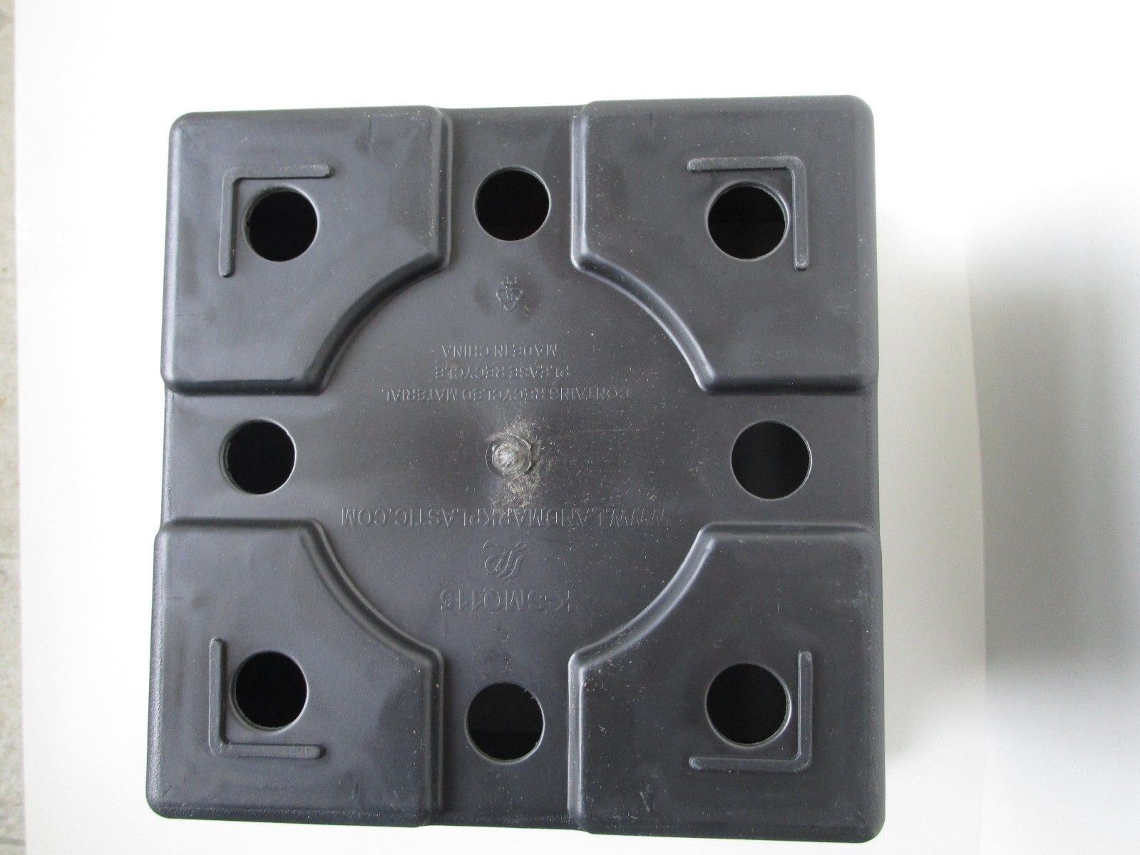 11" BLACK SERENE SQUARE PLASTIC PLANTERS - Set of 2 - pots flower planter gallery
