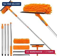 67″ Squeegee Window Cleaner 2 in 1 Rotatable Window Cleaning Tool Kit with Exten