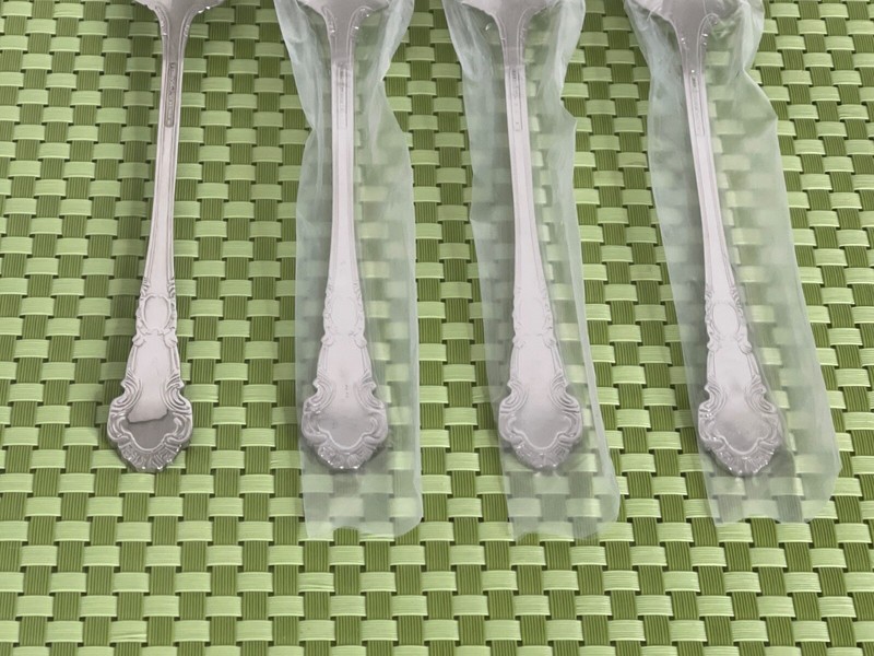 Reed & Barton RENAISSANCE Stainless 4 Iced Tea Spoons 18/10 Glossy Flatware gallery