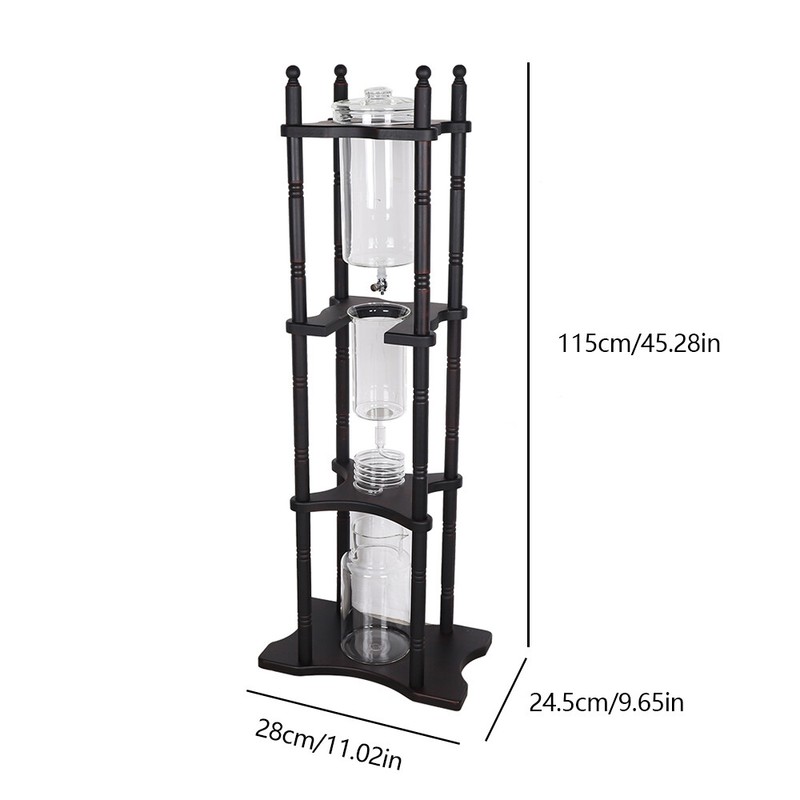 Cold Drip Coffee Maker, Cold Brew Coffee Tower Slow Drip Cold Brew Maker Brown gallery