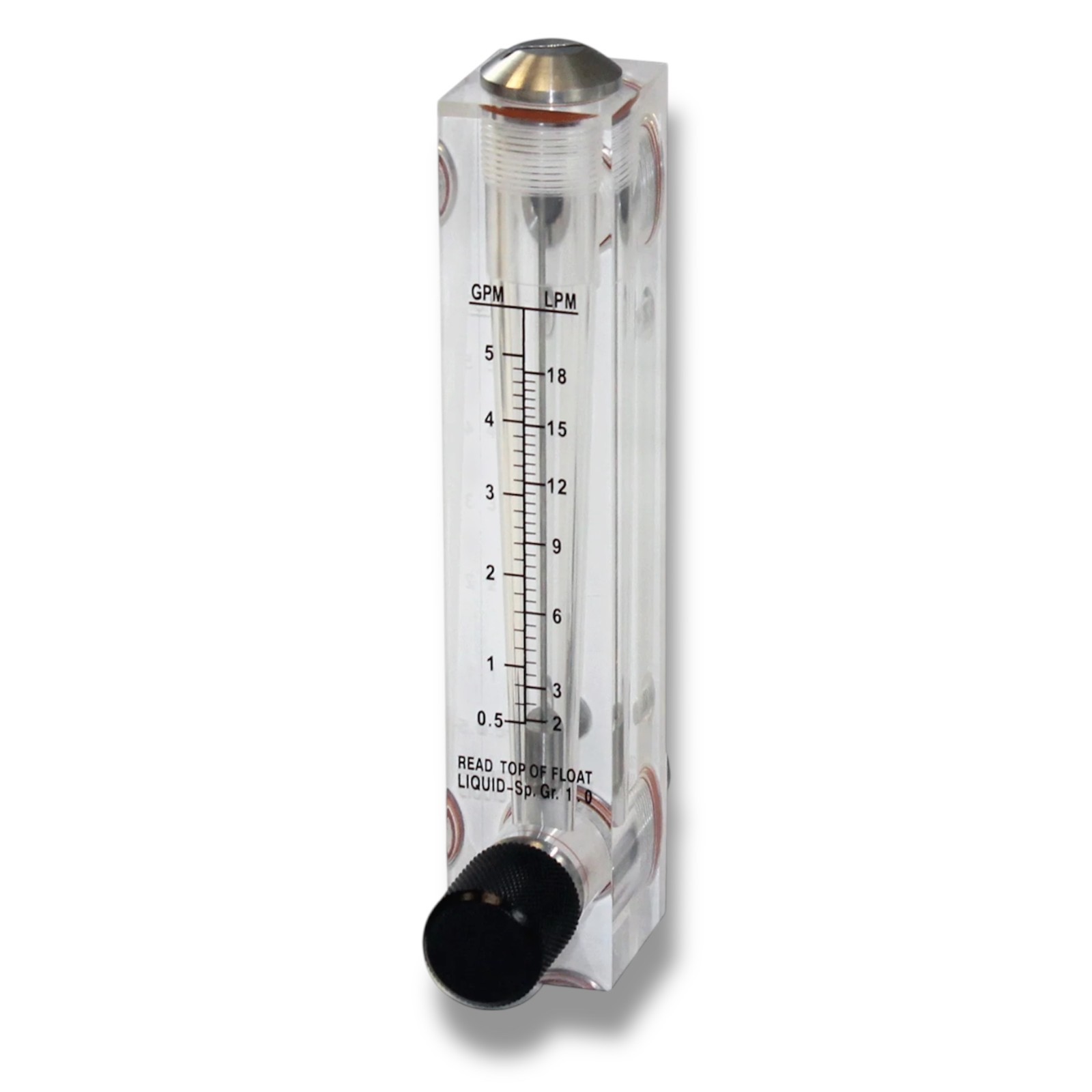 Axeon 205103 Flow Meter 0.2-2 GPM, SS Valve 1/2" MNPT gallery
