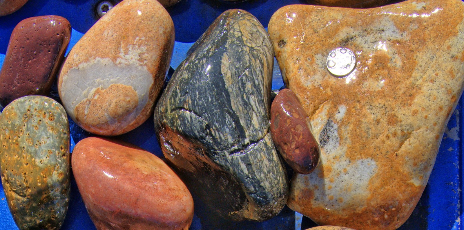 30 lbs Lot #7 Extra Extra Large XXL Colorful River Rocks Pond Aquarium Landscape gallery