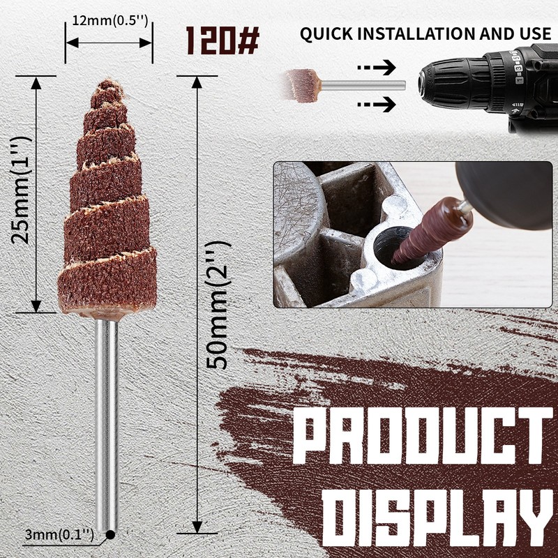 Cone Grinding Head Sanding Head Flap Polishing Wheel Discs for Dremel Accessorie gallery