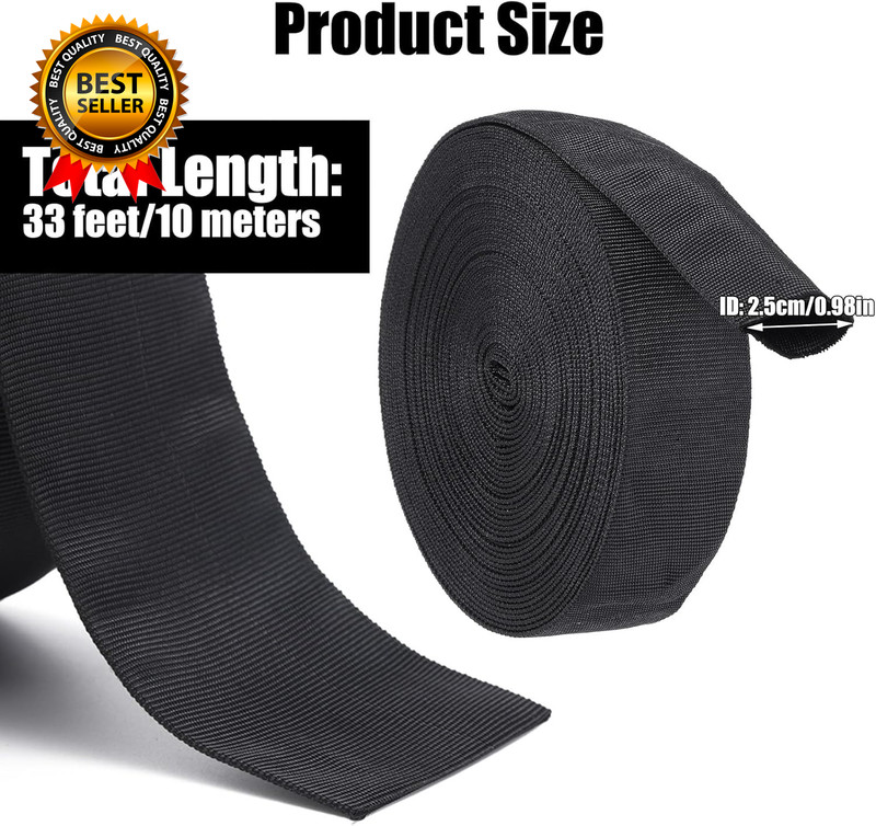 33 FT Nylon Hydraulic Hose Protector Sleeve Black Protective Cover Hose Sheath gallery