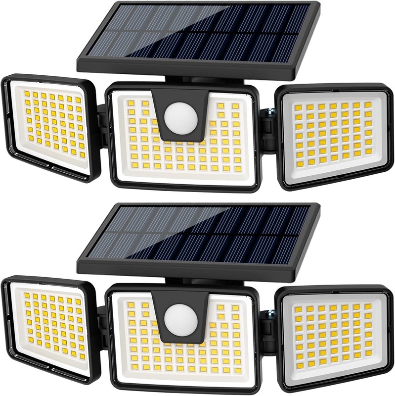 High Brightness Solar LED Security Lights - Waterproof Motion Sensor, 800 Lumens gallery