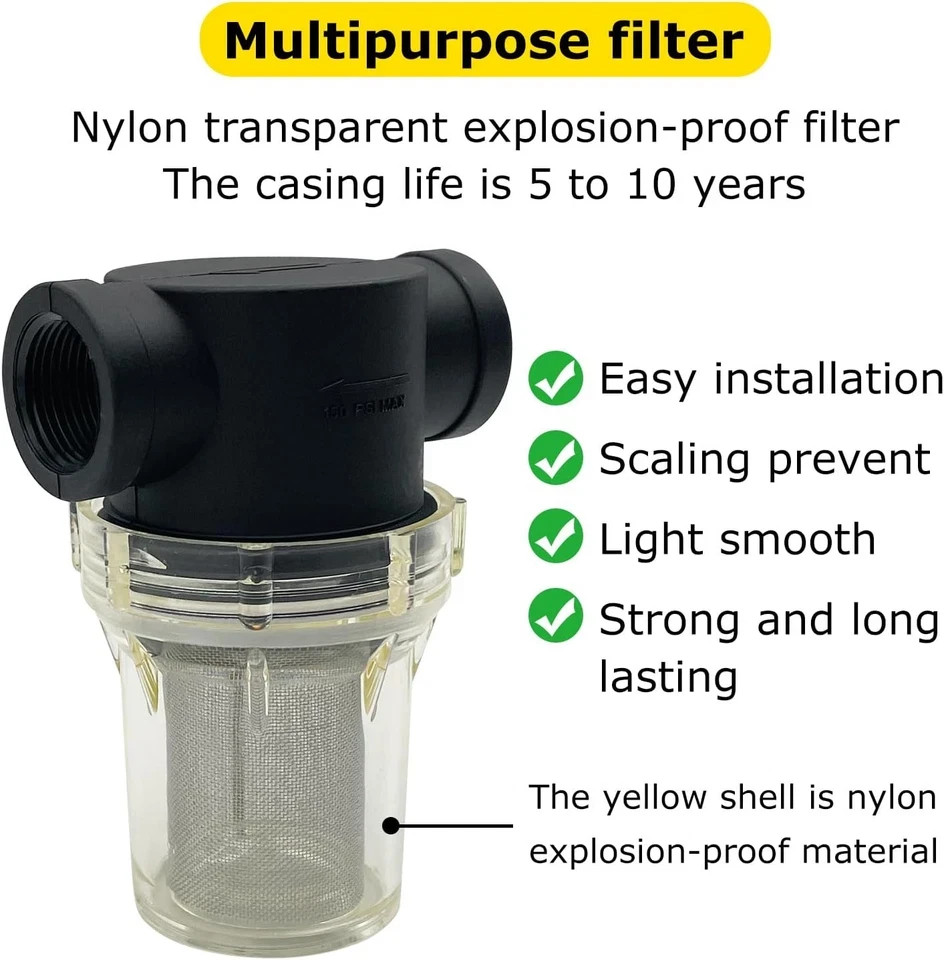 Female NPT in-Line Strainer with Stainless Steel Filter Screen 1 inch 40 mesh gallery