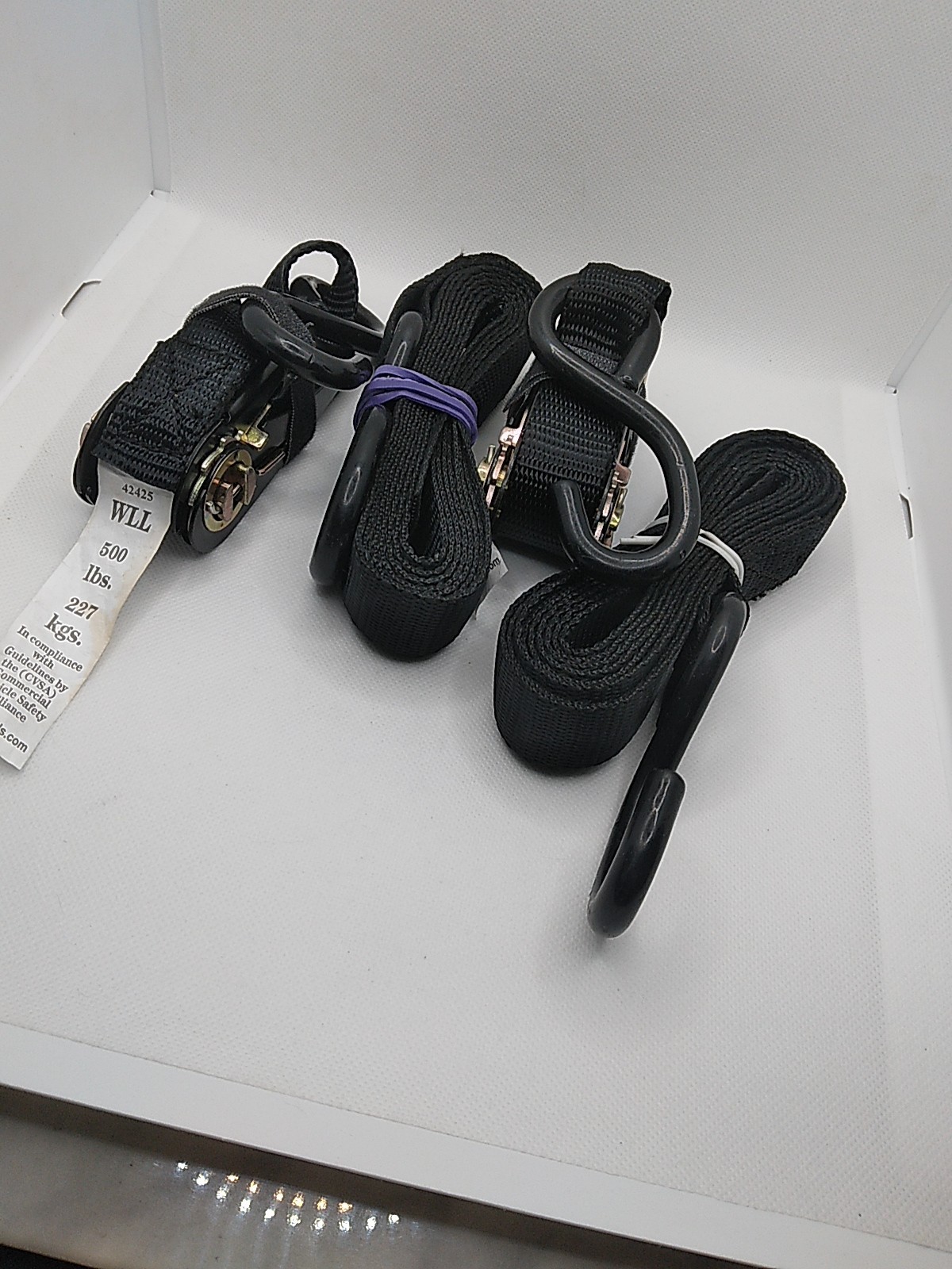 Cargo Lashing Strap Set with S-Hooks and Ratchet Mechanism gallery