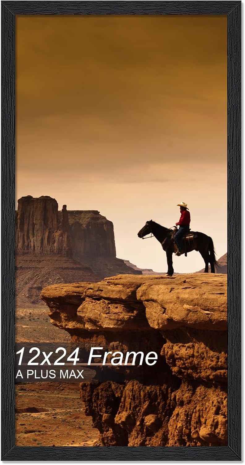 12x24 Picture Frame Black Engineered Wood Frame 12 x 24 Inch Picture Poster gallery