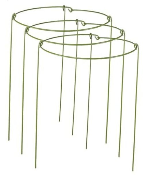 3 Pack Plant Support Stakes, Adjustable Plant Ring Cages 10" Wide x 17" High gallery
