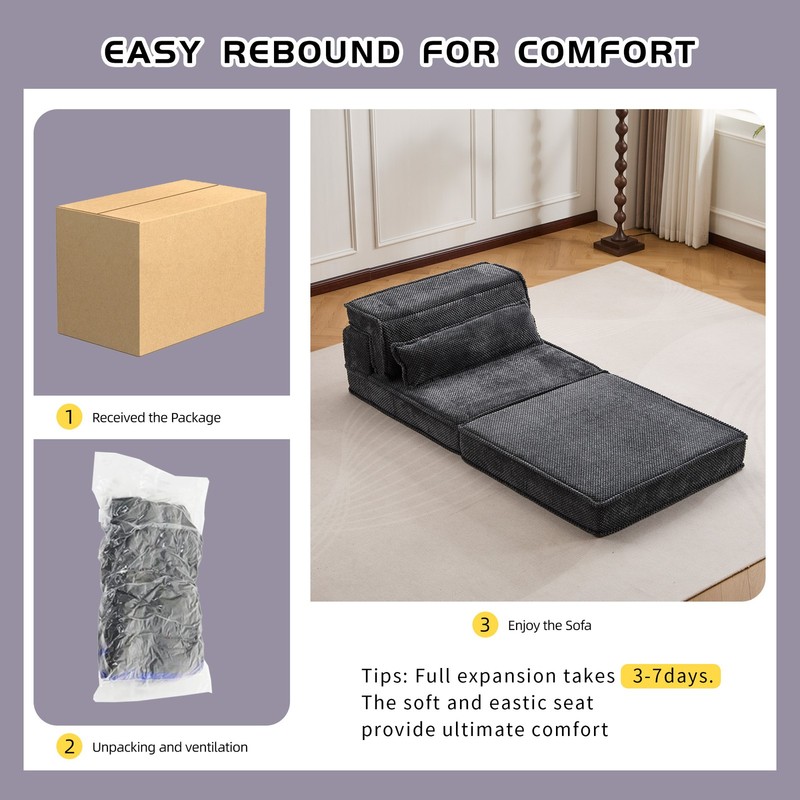 Compression Sofa,DIY Boneless Modular Sectional Sofa(Oversized Single Sofa with gallery