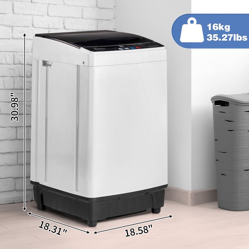 Home Full Automatic Washing Machine 15.6lbs Washer Clothing Apartment Electric gallery