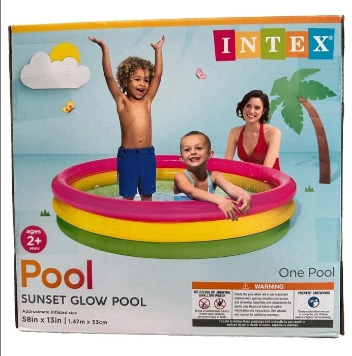 Intex Sunset Glow 57422EP Inflatable Kid Pool - 58" x 13" gallery