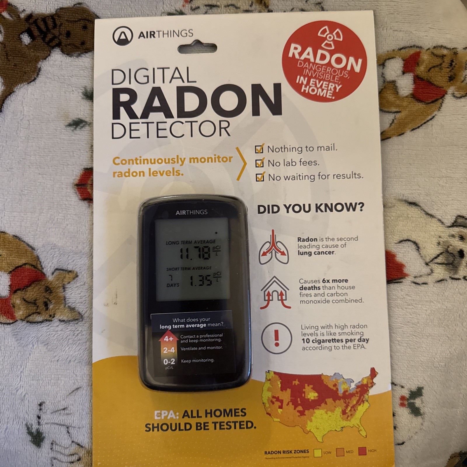 Airthings Battery Operated Digital Radon Detector 2350 gallery