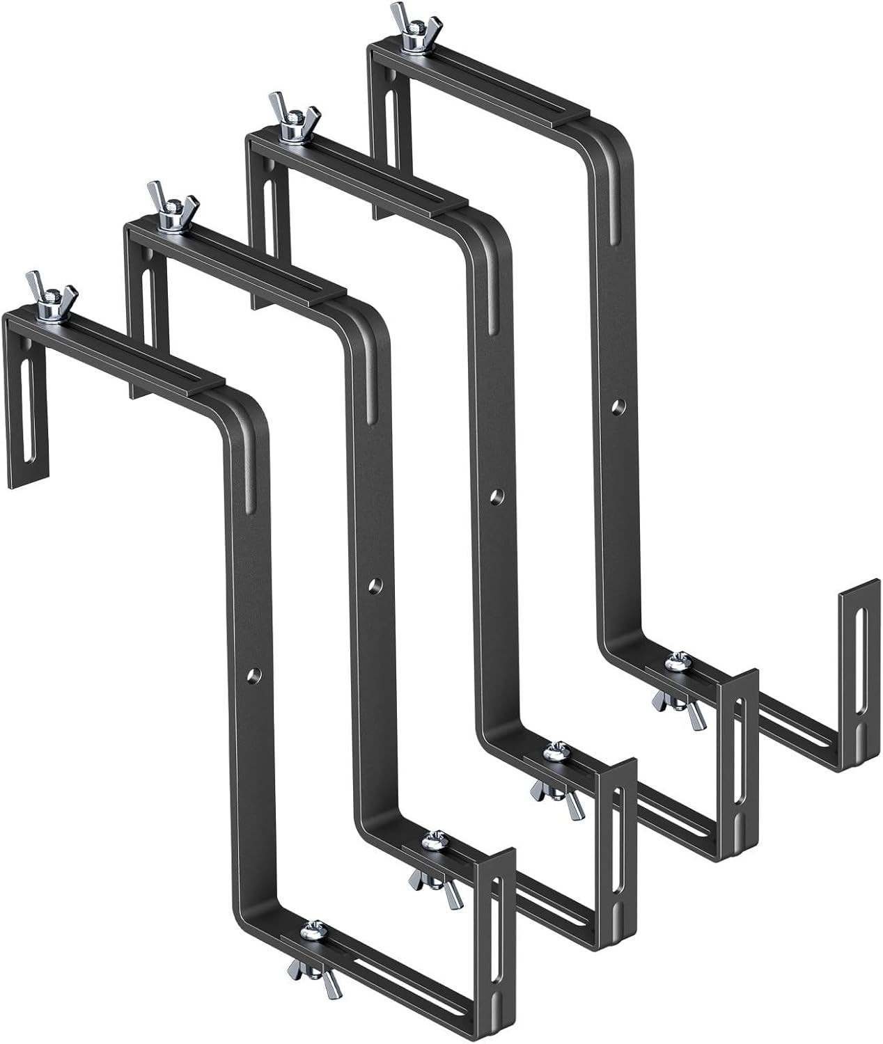 Adjustable Planter Box Brackets,Enhanced Bottom Support,Universal Outdoor Hangin gallery