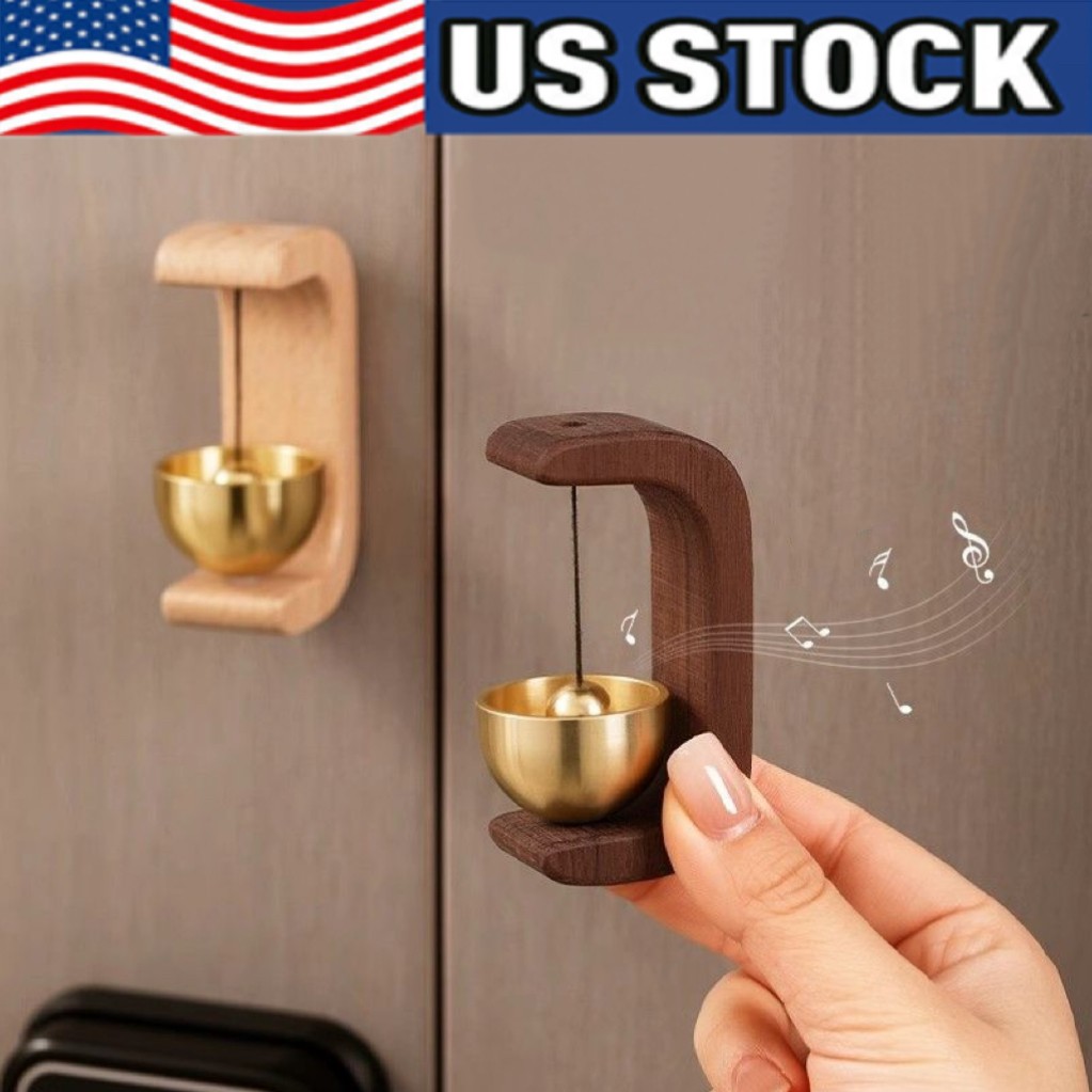 Magnetic Wind Chime DoorBell Doorway Setting Wooden-Copper for Coffee Shop/Home gallery
