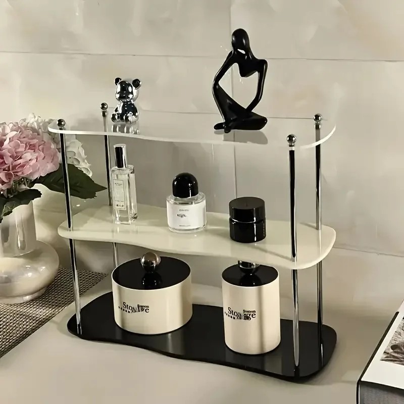 🪞 2-3 Layer Acrylic Desktop Storage Organizer — Modern Multi-Purpose Rack for B gallery