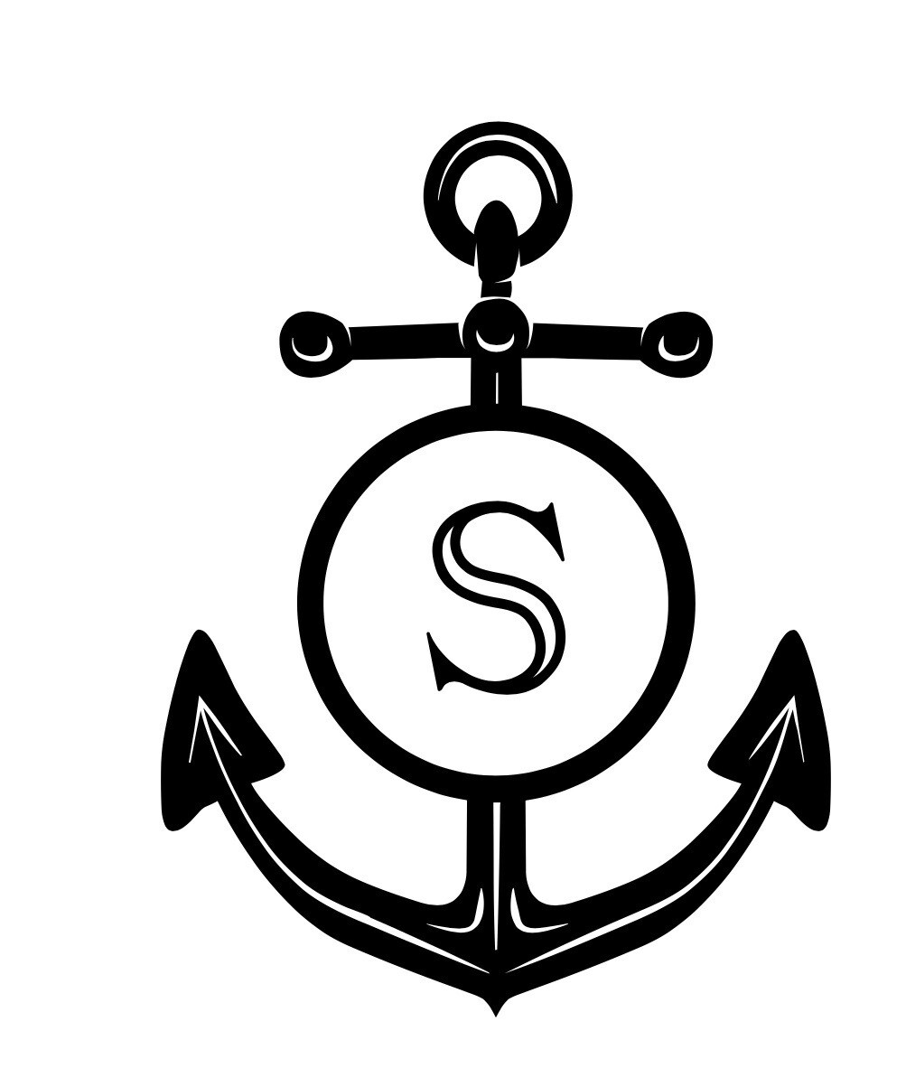 Custom Monogram Decal Oracal 651 Permanent Vinyl - Decor Home Many Sizes Anchor gallery