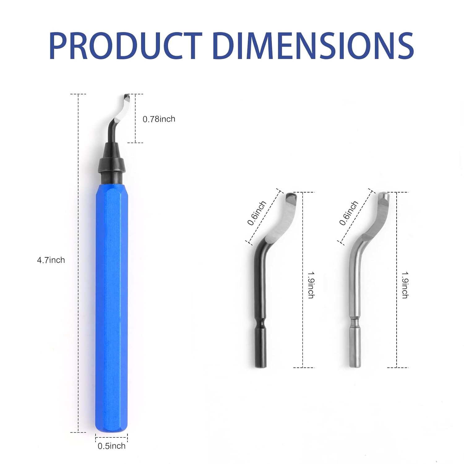 10 Piece High Speed Steel Blade Deburring Tool Set, For Metal Aluminum, Copper, gallery