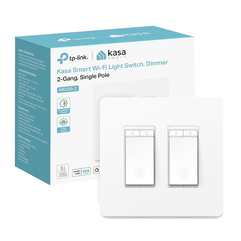 Smart 2-Gang Dimmer Switch for Adjustable Lighting & Easy Setup, No Hub Required gallery
