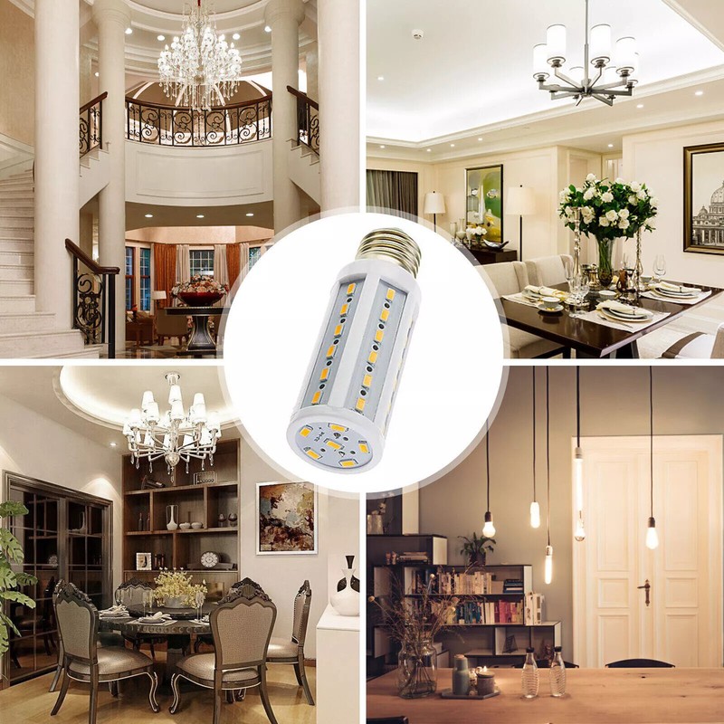 5PCS E27 LED Corn Light Bulb 6500K Candelabra Daylight Workshop Garage Lamps 15W gallery
