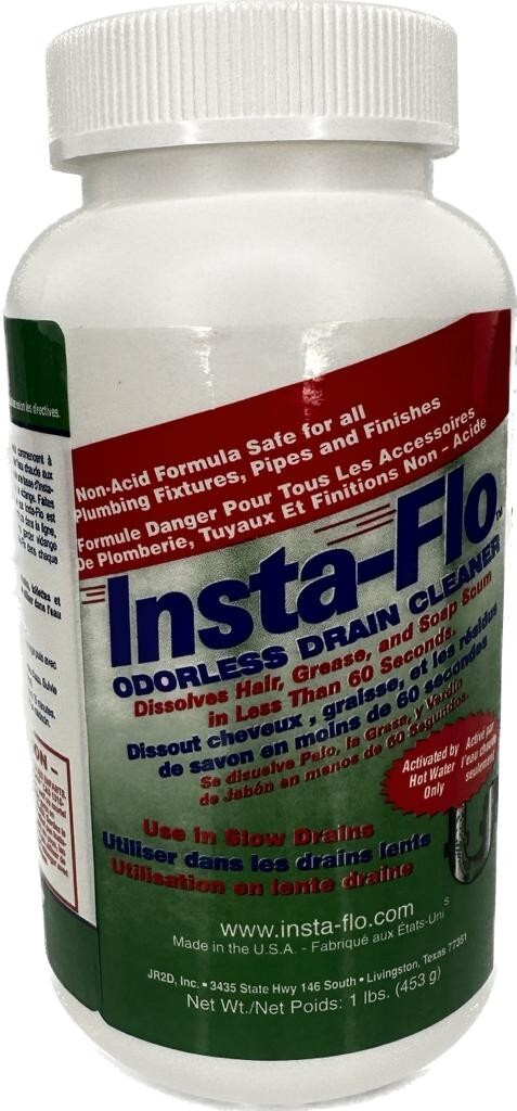 Insta-Flo IS-100 Odorless Crystal Drain Cleaner, 1 lb. gallery
