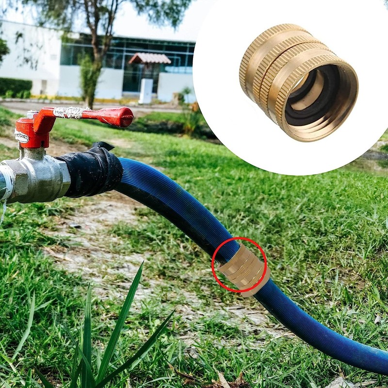 Solid Brass Garden Hose Adapter Female To Female 3/4 Inch Water Hose Connecter gallery