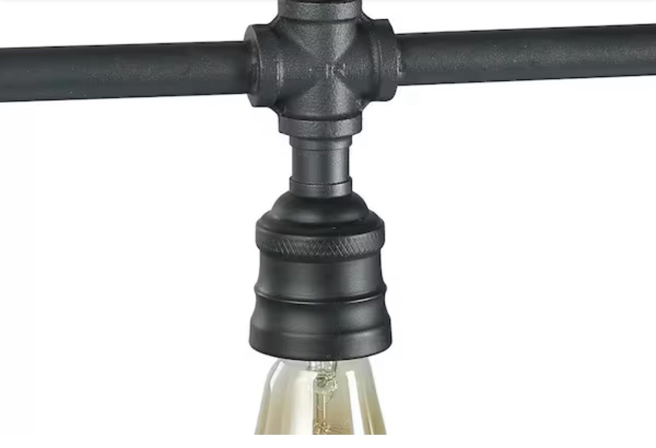 🔥44 in. Large Industrial 4-Light Linear Matte Black Chandelier Kitchen Island gallery