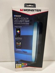 1 Ct Monster Basics Bluetooth Multicolor LED Light Bar With Multi Position Base