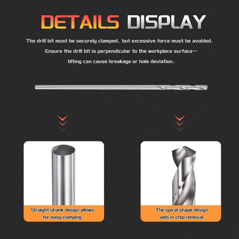 Drill Bit, 0.7mm Cutting Diameter, 4241 118° Uncoated Maintenance, 10-Pieces gallery