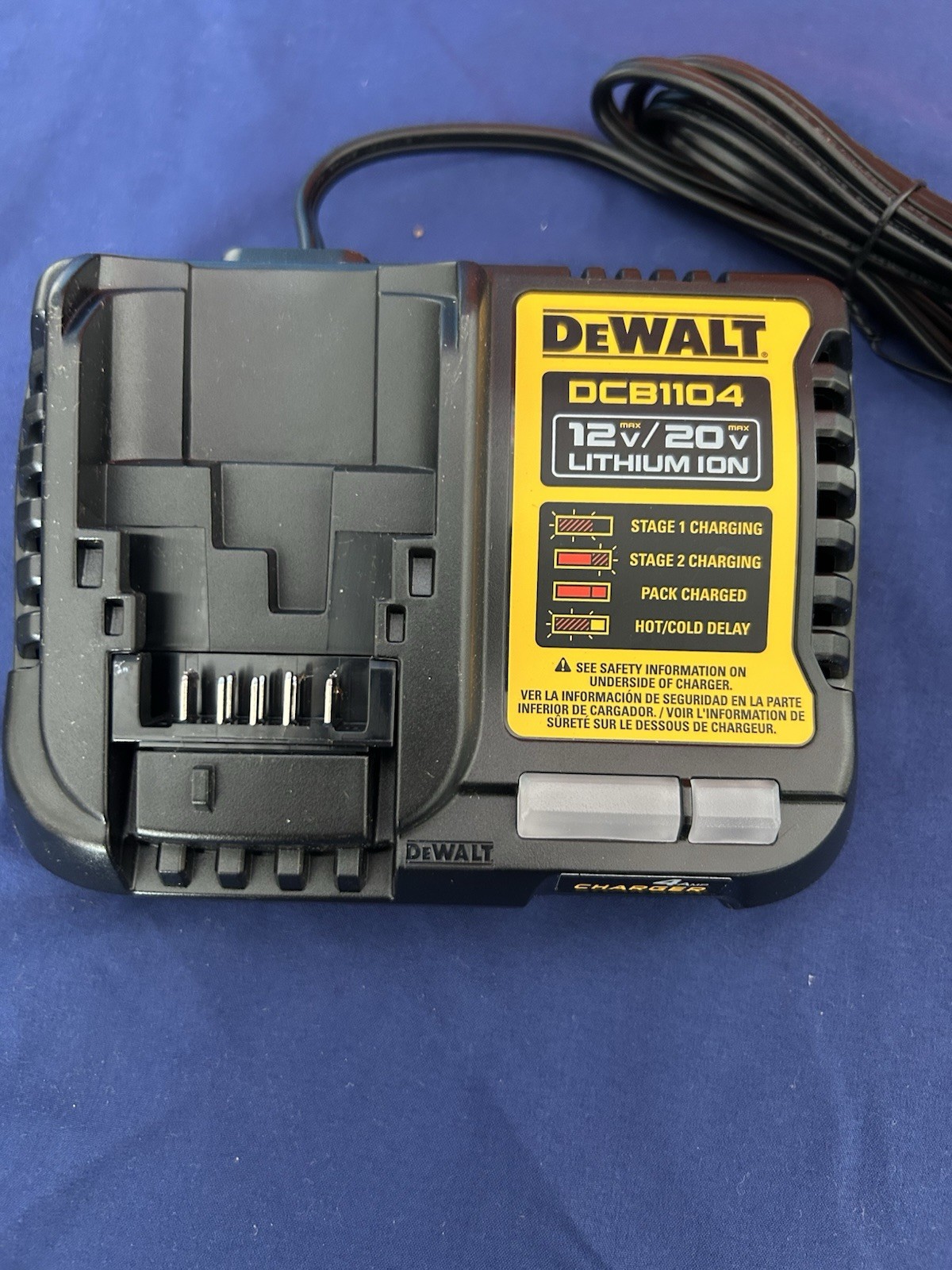 DeWalt DCB1104 20v Battery Charger & DeWalt 20v Battery Pack DCB205 Lot gallery
