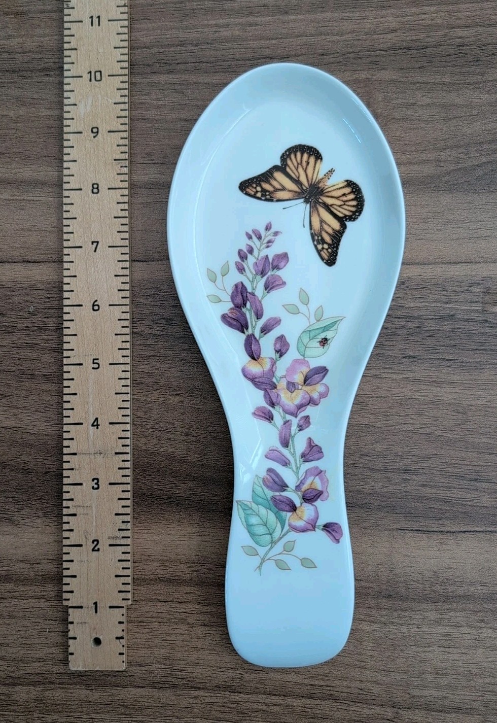 Lenox Butterfly Meadow Spoon Rest 10" Porcelain Florals Kitchen Decor 🦋 PRETTY gallery