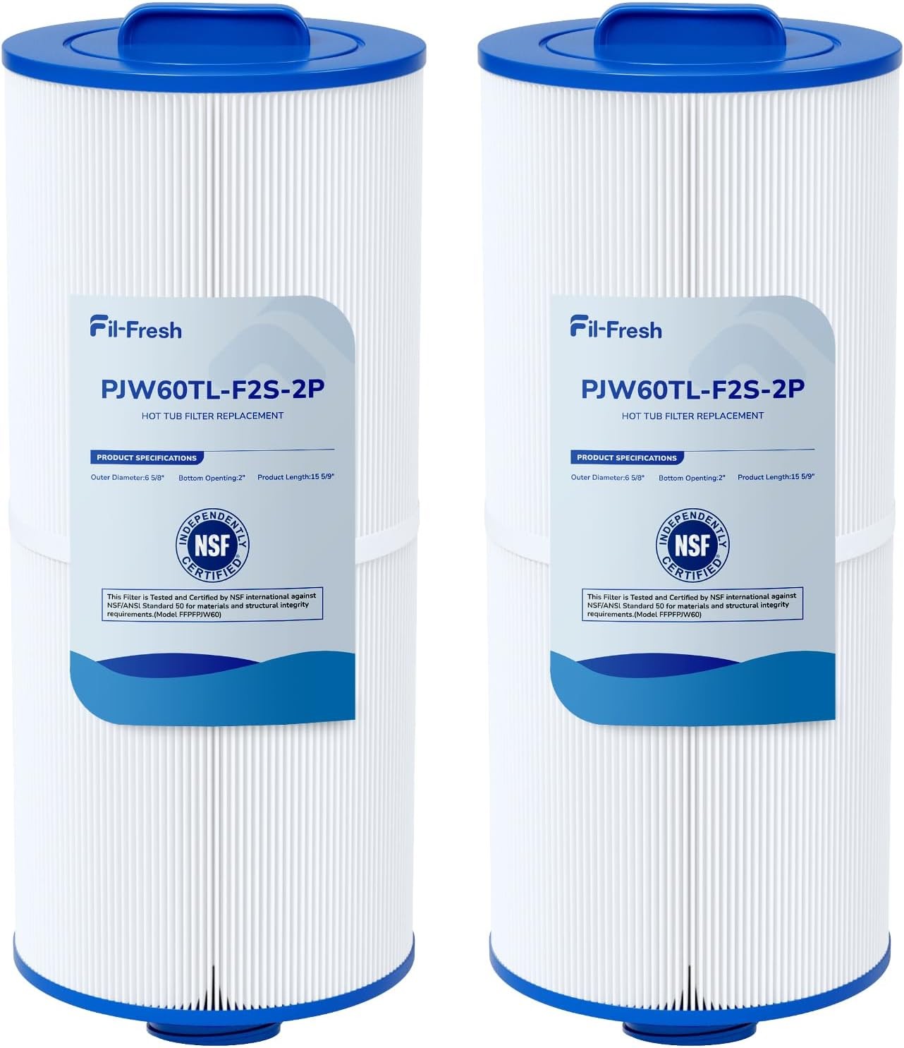 Fil-fresh 2-Pack Hot Tub Filter for Jacuzzi J-300 J-400 6000-383A 6CH-960 gallery