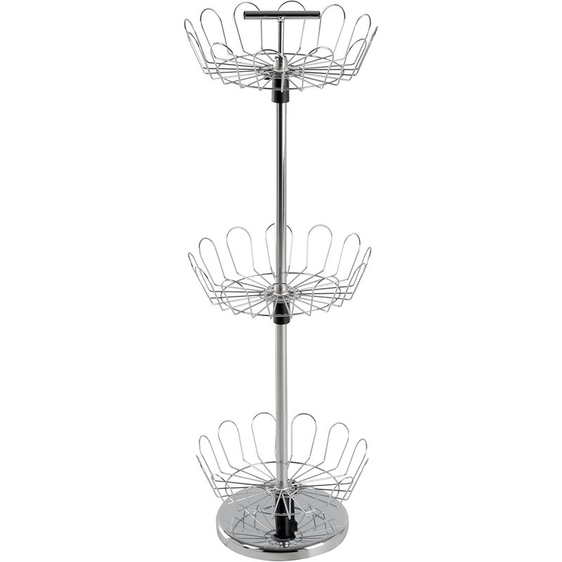 Revolving Shoe Rack 3 Tier Compact Vertical Organizer Space Saving Storage New gallery