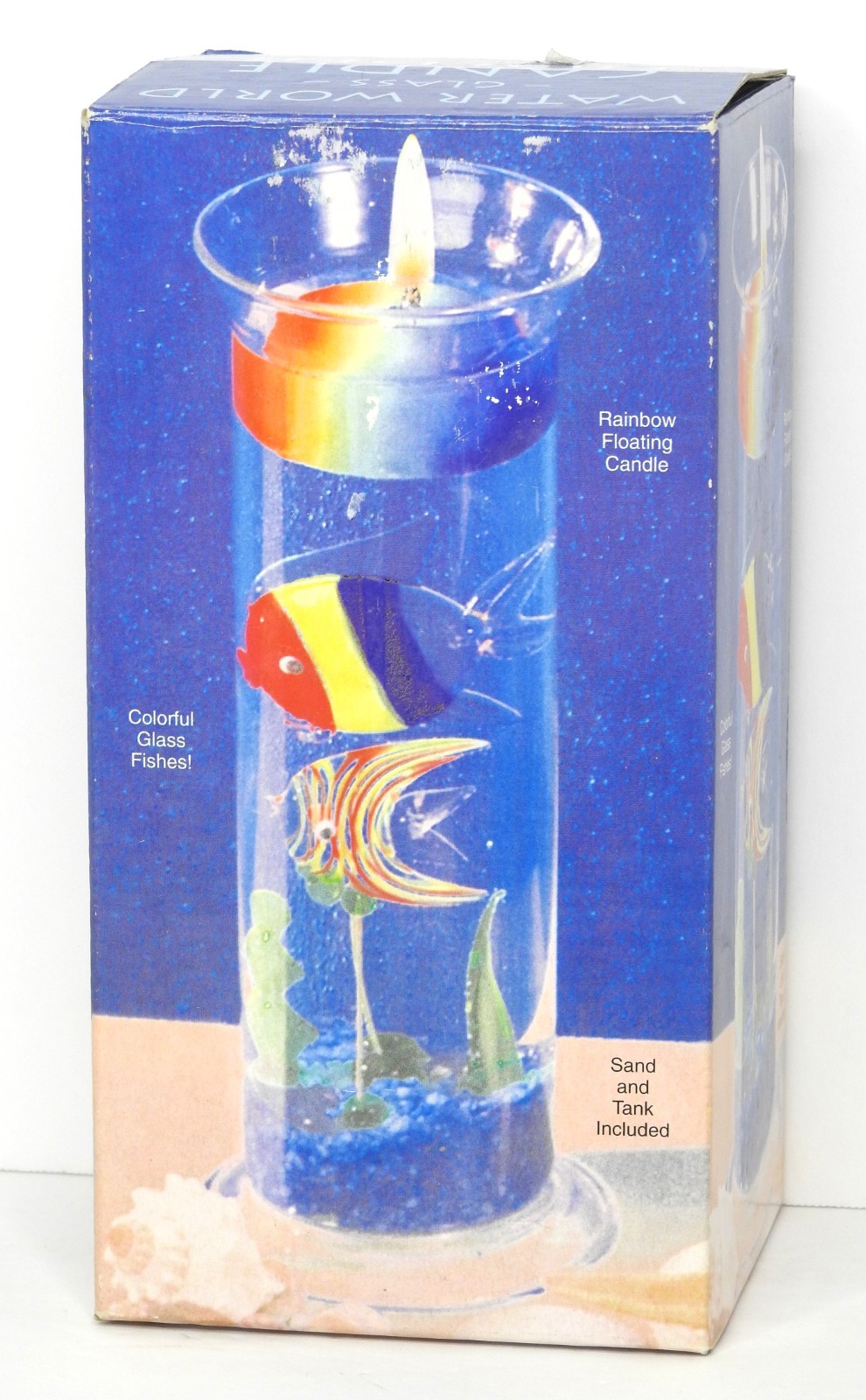 Vintage Giftco Water World 4 Piece Floating Candle Aquarium Glass Cylinder Set gallery