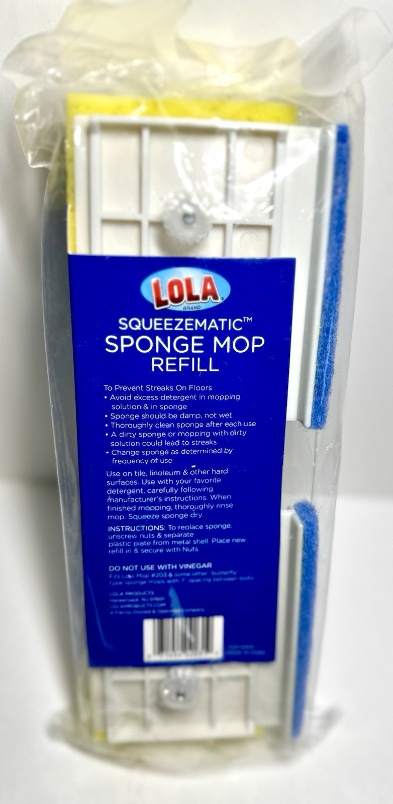 LOLA SqueezeMatic Butterfly Sponge Mop Refill, 9" Super Absorbent Head - 1 Count gallery