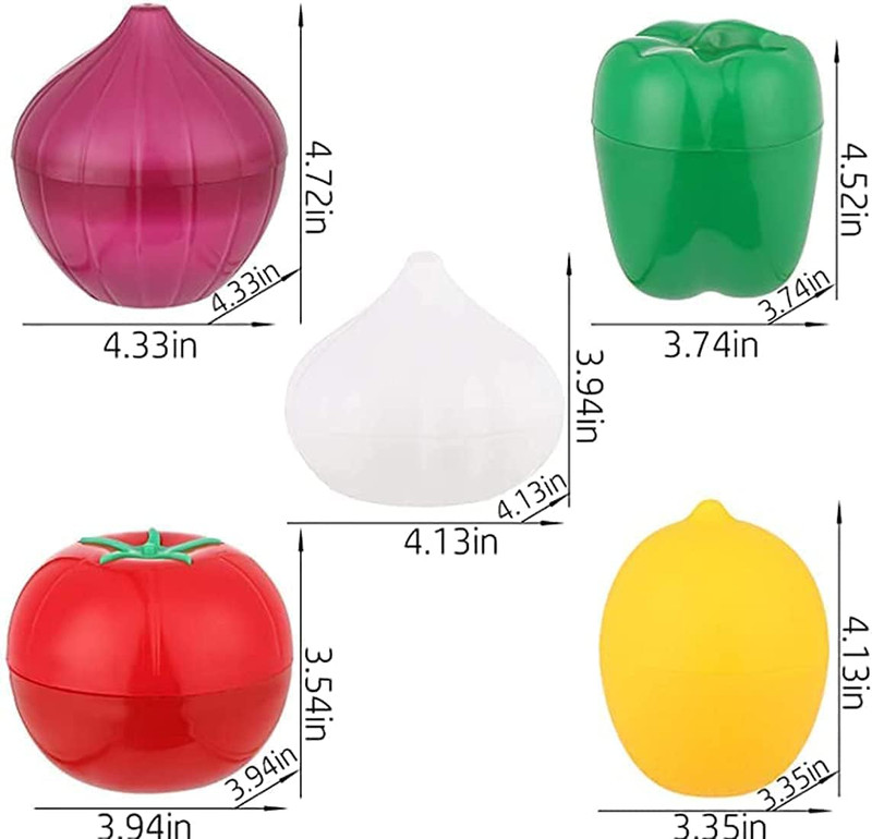 5Pcs Vegetable Storage Boxes Fruit Fresh Keeping Containers Reusable Plastic Set gallery