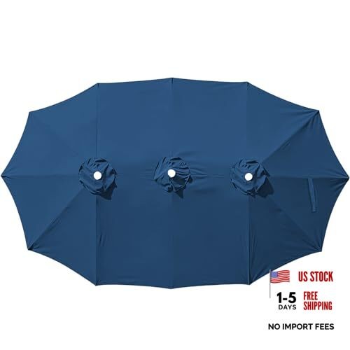 15ft Double-sided Umbrella Replacement only fits 15ft 12ribs Frame Navy Blue gallery