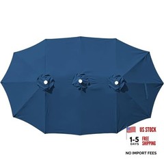 15ft Double-sided Umbrella Replacement only fits 15ft 12ribs Frame Navy Blue