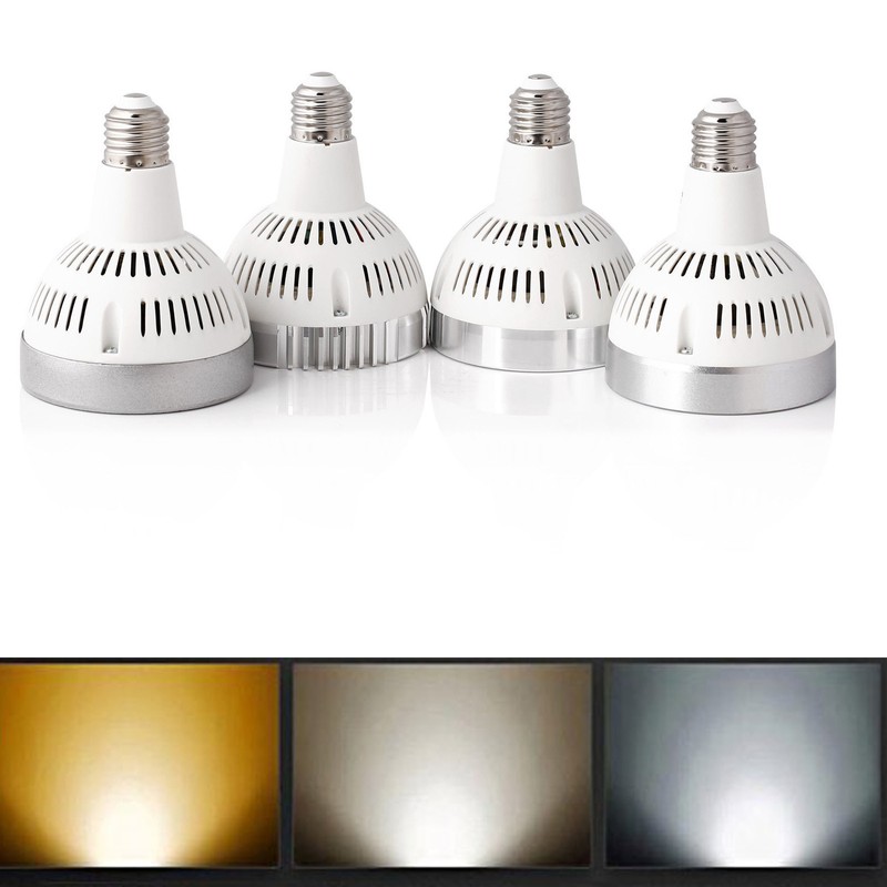 LED PAR Light Bulbs PAR30 E26 E27 35W Cool Neutral Warm White Chips Lamp gallery