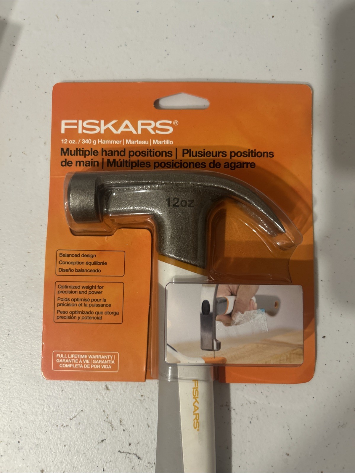 Fiskars 12 oz. Hammer with Multiple Hand Positions, Item #132400-1001 - NEW gallery