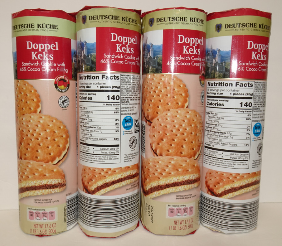 Deutsche Kuche Doppel Keks Sandwich Cookie 17.6oz 500g (4 Rolls) gallery
