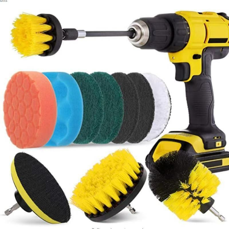 Drill Brush Set 12 pc Tile Grout Power Scrubber Cleaner Spin Tub Shower Wall gallery