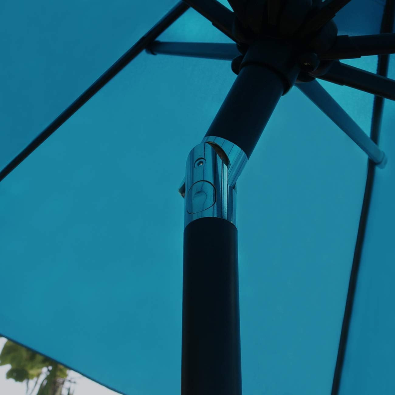 9' Solar LED Lighted Patio Umbrella with 8 Ribs/Tilt Adjustment and Crank Lift S gallery