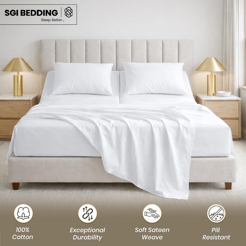 King Split Top Flex Head Sheet 100% Egyptian Cotton Sheet Set Flex Top Sheet for gallery